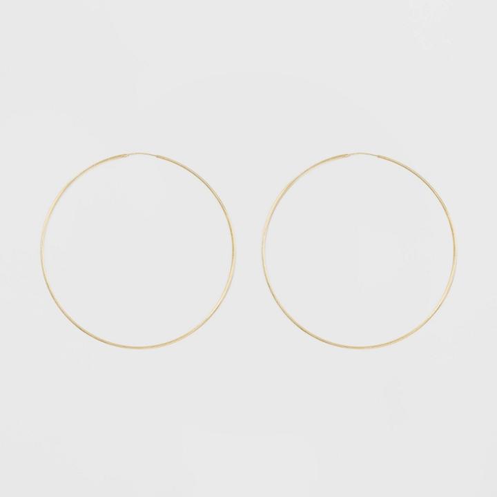 Gold Over Sterling Silver Hoop Fine Jewelry Earrings - A New Day Gold,