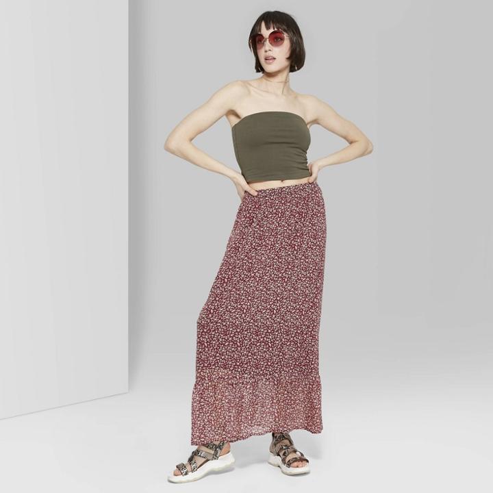Women's Double Tube Top - Wild Fable Olive