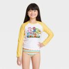 Girls' Nintendo 2pc Super Marop Long Sleeve Rash Guard Set - Yellow