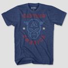 Men's Captain America Short Sleeve Graphic T-shirt - Heathered Deep Navy