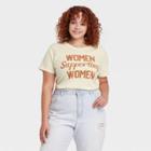 Iml Women's Plus Size Supporting Women Short Sleeve Graphic T-shirt - Cream