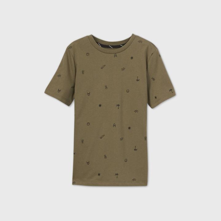 Boys' Short Sleeve Graphic T-shirt - Art Class Dark Green