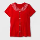 Shinsung Tongsang Women's Short Sleeve Mrs. Claus T-shirt - Red