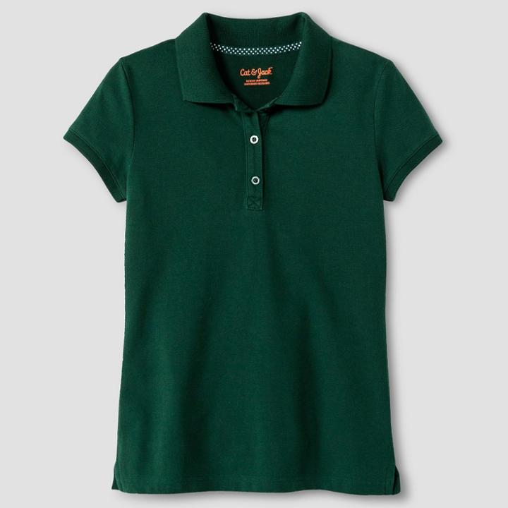 Girls' Pique Polo Shirt - Cat & Jack, Size: