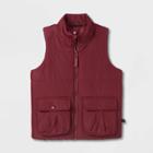 Boys' Puffer Vest - All In Motion Maroon