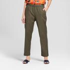 Women's Relaxed Pull-on Trouser - Who What Wear Olive (green)
