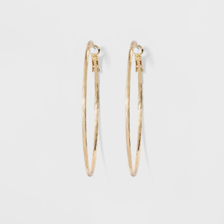 Textured Hoop Earrings - A New Day Gold