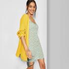 Women's Floral Print Strappy Button-front Cup Dress - Wild Fable Turquoise