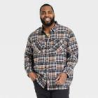 Men's Big & Tall Heavyweight Flannel Button-down Shirt - Goodfellow & Co Cream