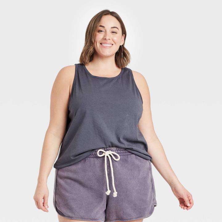 Women's Plus Size Tank Top - Universal Thread Dark Gray