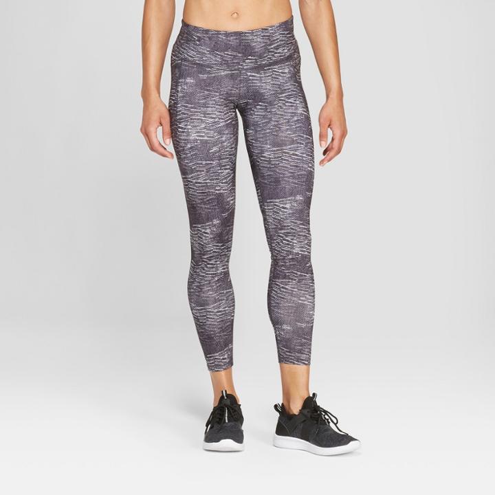 Women's Freedom 7/8 Printed Leggings - C9 Champion Grey Wave Print