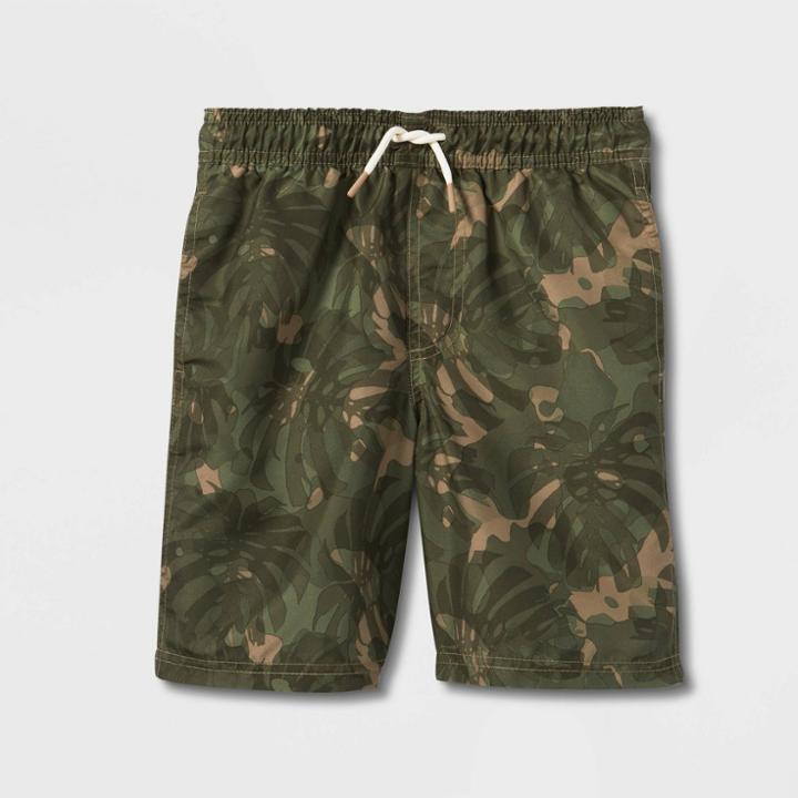 Boys' Palm Tree Print Swim Shorts - Cat & Jack