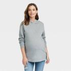 Nursing Pullover Hooded Maternity Sweatshirt - Isabel Maternity By Ingrid & Isabel Heather Gray