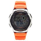 Casio Men's World Time Watch - Orange (ae1000w-4bvcf)