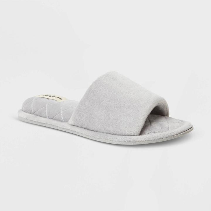 Women's Dearfoams Beatrice Gore Slide Slippers - Gray