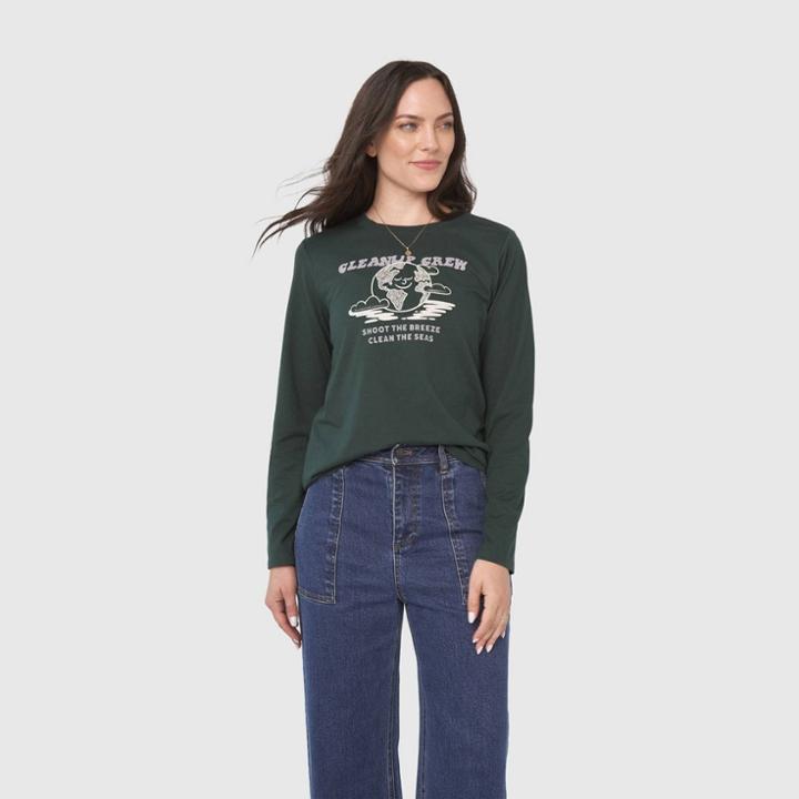 United By Blue Women's Long Sleeve Graphic T-shirt - Green