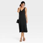 Women's Slim Fit Sleeveless Knit Dress - A New Day Black