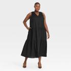 Women's Plus Size Sleeveless Dress - Who What Wear Jet Black