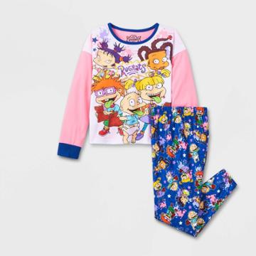 Girls' Rugrats 2pc Pajama Set - Pink/blue