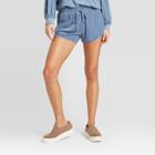 Women's Mid-rise French Terry Lounge Shorts - Universal Thread Blue