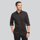 Van Heusen Men's Classic Fit Long Sleeve Button-down Shirt - Black