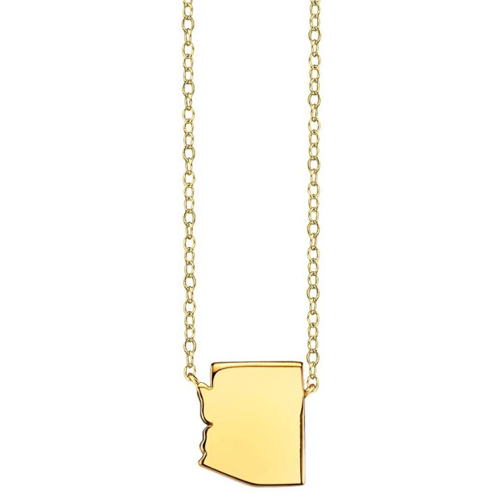 Los Angeles Footnotes State Pendant - Gold, Girl's, Arizona
