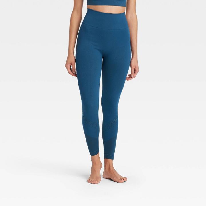 Women's High-rise Seamless 7/8 Leggings - Joylab Blue