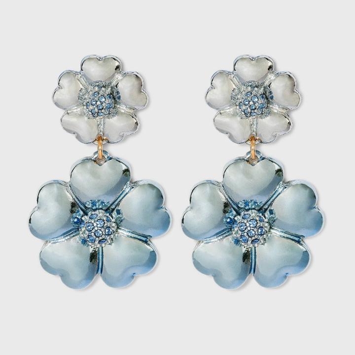 Sugarfix By Baublebar Stacked Flower Drop Earrings -