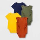 Baby Girls' Short Sleeve Bodysuit - Cat & Jack Navy