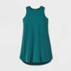 Women's Plus Size Sleeveless Curved Hem Midi Dress - Ava & Viv Green X, Women's