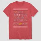 Warner Bros. Men's Festivus Rest Of Us Short Sleeve Graphic T-shirt - Heather Red