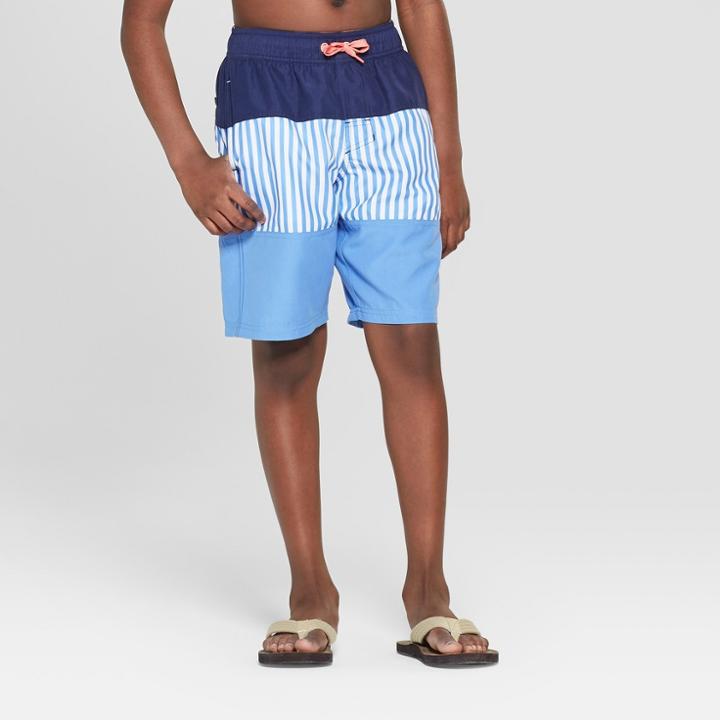 Boys' Color Block Swim Shorts - Cat & Jack Blue