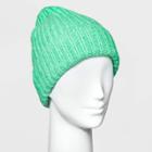 Women's Ribbed Beanie - A New Day Green