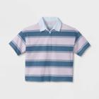 Girls' Boxy Polo T-shirt - Art Class Pink/blue