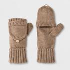 Women's Flip Top Gloves - A New Day Brown, Oatmeal Heather