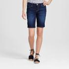 Women's Logan 10 Bermuda Jean Shorts - Crafted By Lee Dark Wash 14, Warrior Blue