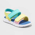 Toddler Tate Rainbow Print Ankle Strap Sandals - Cat & Jack Yellow