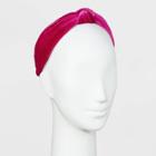 Velvet Top Knot Headband - A New Day Pink