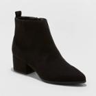 Women's Valerie Microsuede City Ankle Bootie - A New Day Black