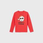 Disney Boys' The Nightmare Before Christmas Jack Skellington Long Sleeve Graphic T-shirt - Red