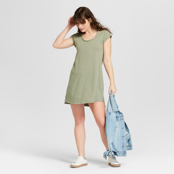Women's T-shirt Dress - Universal Thread Olive (green)