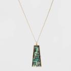 Abalone Stone Pendant Necklace - A New Day Gold, Women's