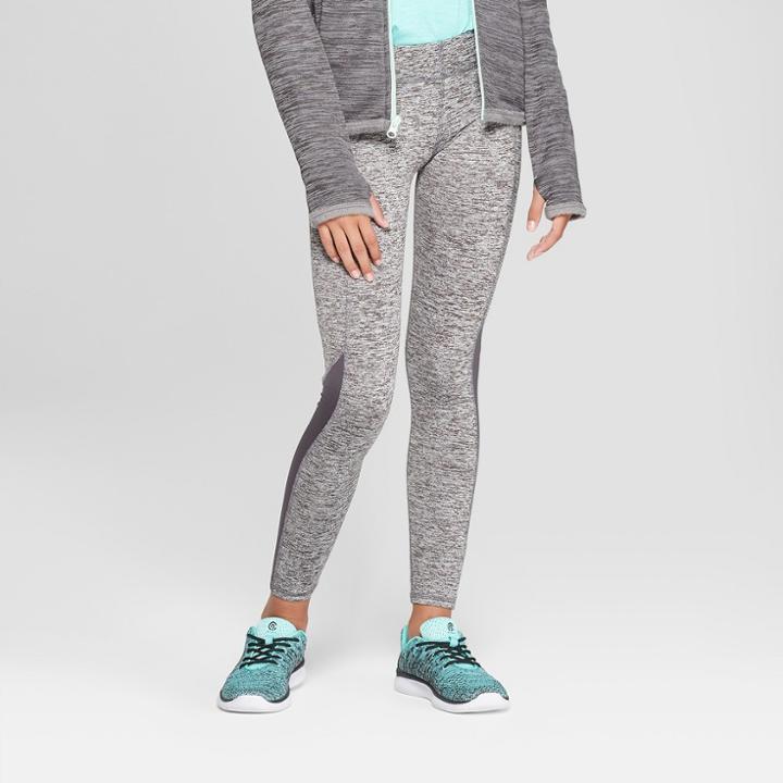 Girls' Cozy Performance Leggings With Pockets - C9 Champion Heather Grey