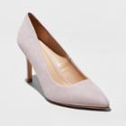 Women's Gemma Wide Width Pointed Toe Heeled Pumps - A New Day Lavender (purple) 7w,