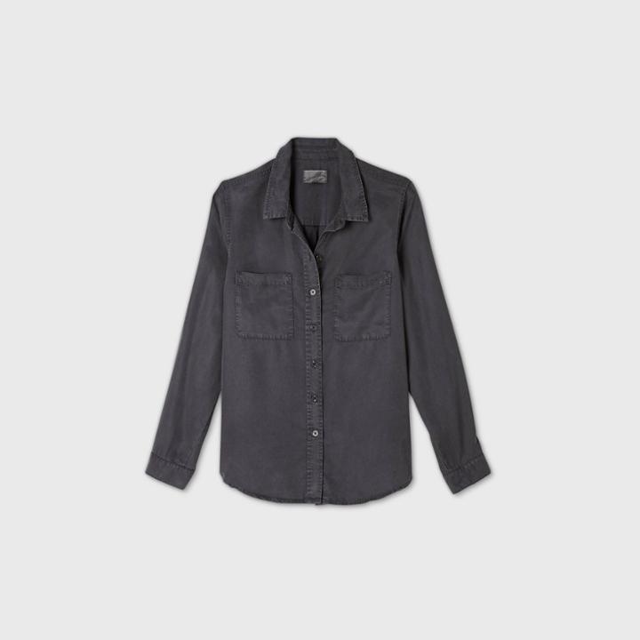 Women's Long Sleeve Button-down Shirt - Universal Thread Navy