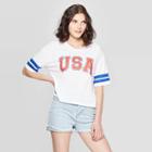 Women's Short Sleeve Usa T-shirt - Modern Lux (juniors') - White