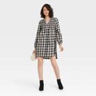 Women's Long Sleeve Dress - Knox Rose Black Plaid
