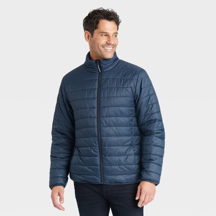 Men's Lightweight Puffer Jacket - Goodfellow & Co Navy