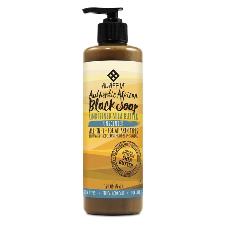 Alaffia Unscented Unrefined Shea Butter African Black Soap