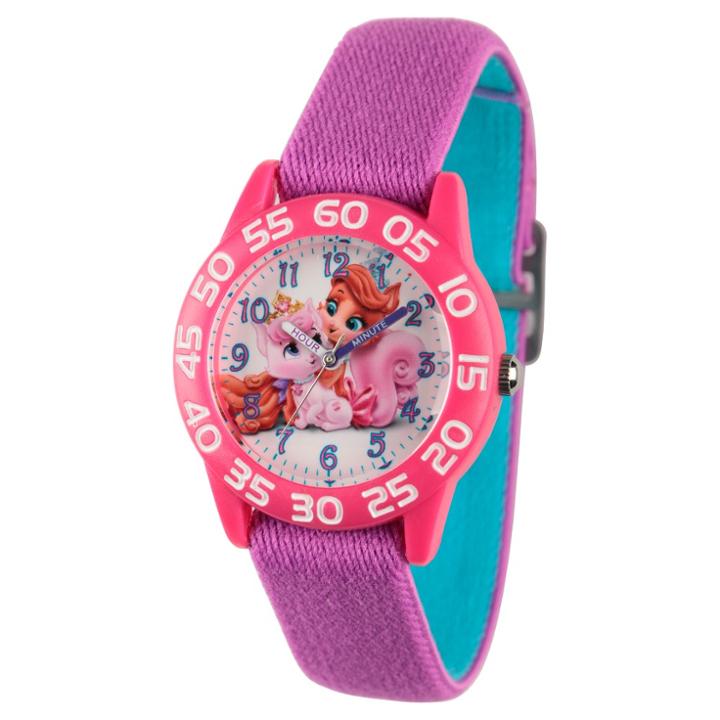 Girls' Disney Palace Pet Dreamy/treasure And Teacup Pink Plastic Time Teacher Watch - Purple